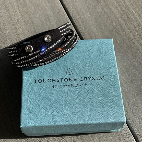 Touchstone Crystal by Swarovski Wrap-Star Bracelet in Silver Night and Black - Picture 3 of 4